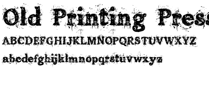 Old printing press_FREE-version font